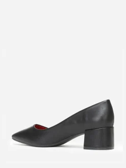 Sale La Modeuse Escarpins  à talon large et carré Noir