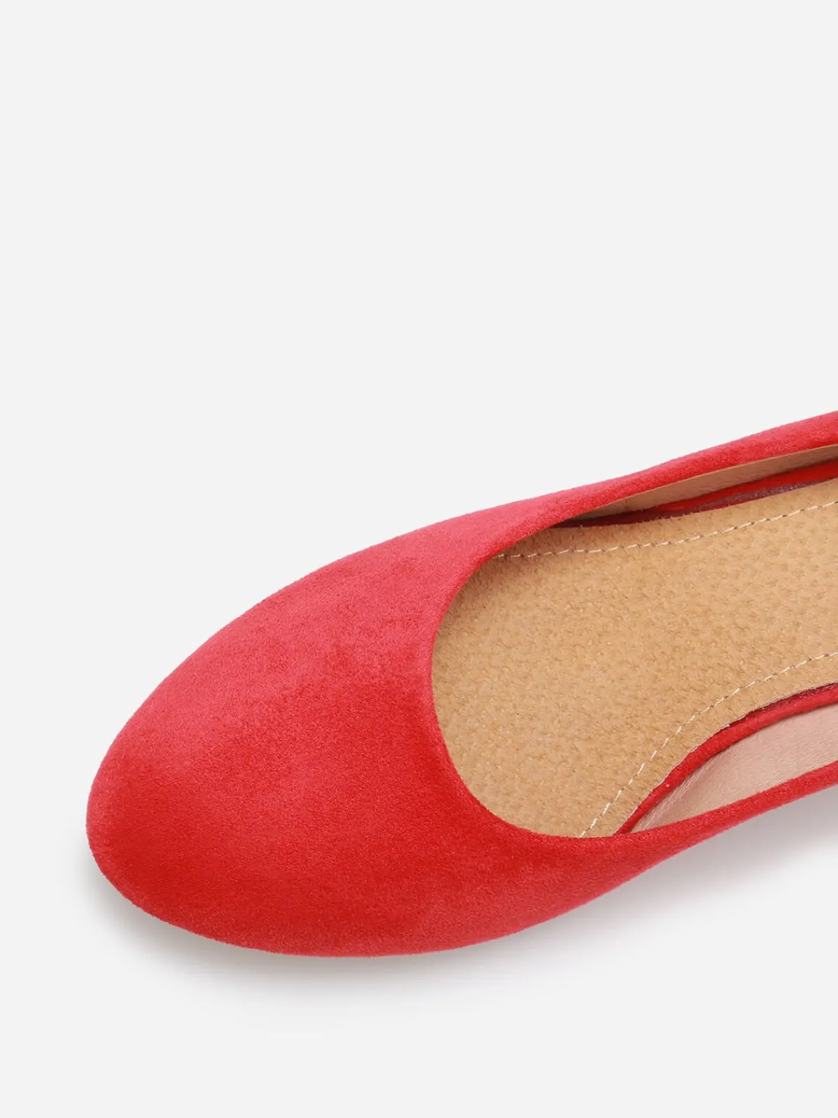 Clearance La Modeuse Escarpins arrondis en suédine grandes tailles Rouge