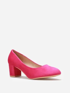 Best La Modeuse Escarpins arrondis en suédine grandes tailles Fuchsia