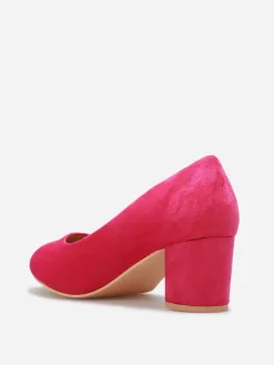 Best La Modeuse Escarpins arrondis en suédine grandes tailles Fuchsia