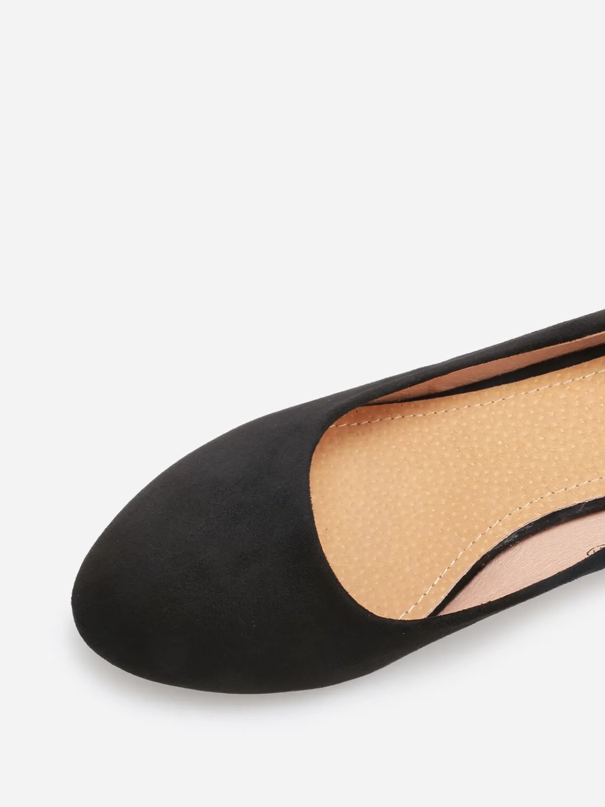 Discount La Modeuse Escarpins arrondis en suédine grandes tailles Noir