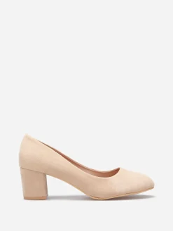 Best La Modeuse Escarpins arrondis en suédine grandes tailles Beige