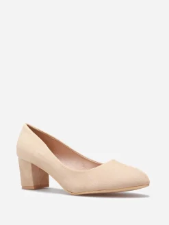 Best La Modeuse Escarpins arrondis en suédine grandes tailles Beige