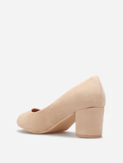 Best La Modeuse Escarpins arrondis en suédine grandes tailles Beige