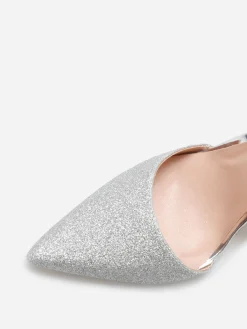 Hot La Modeuse Escarpins asymétriques à paillettes Argenté