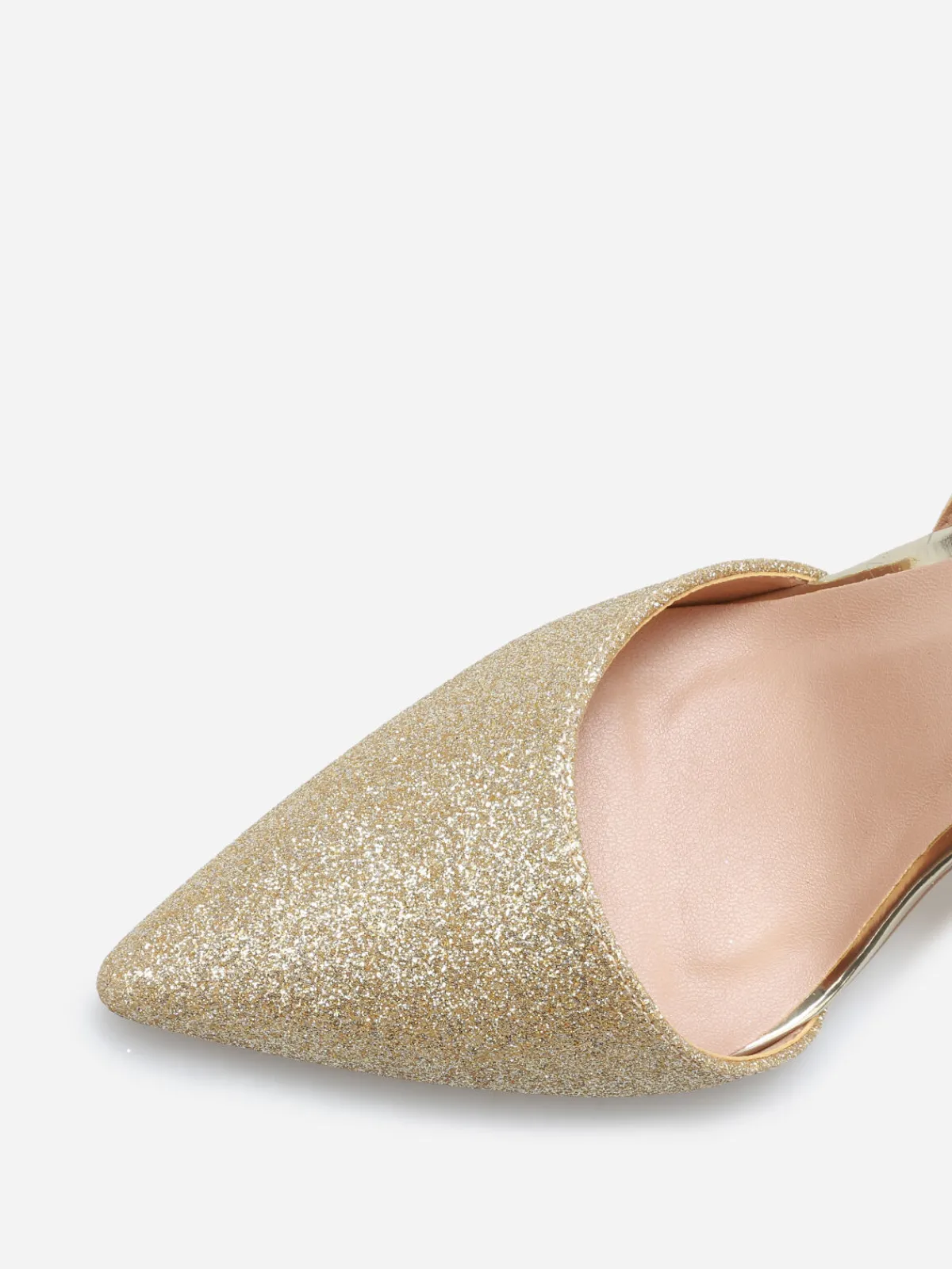Outlet La Modeuse Escarpins asymétriques à paillettes Doré