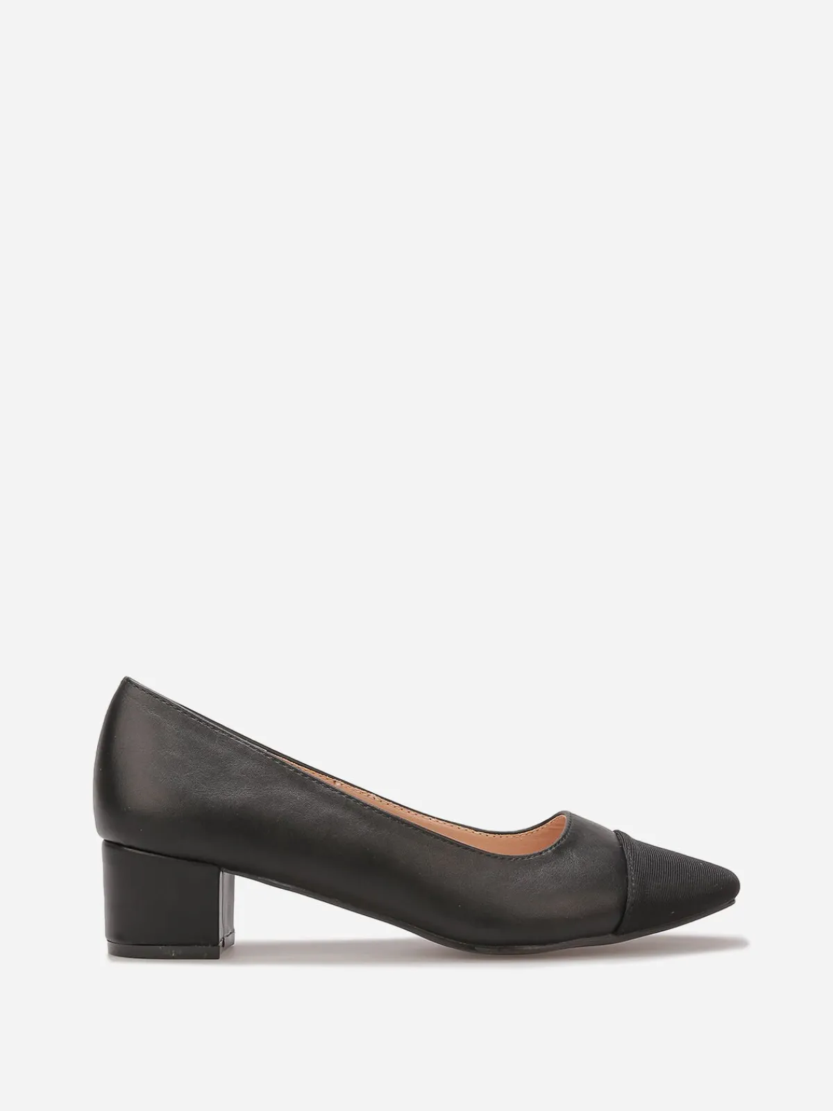 Best La Modeuse Escarpins avec bout en tissu Noir
