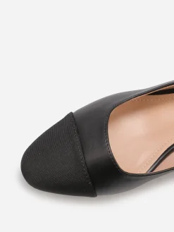 Best La Modeuse Escarpins avec bout en tissu Noir