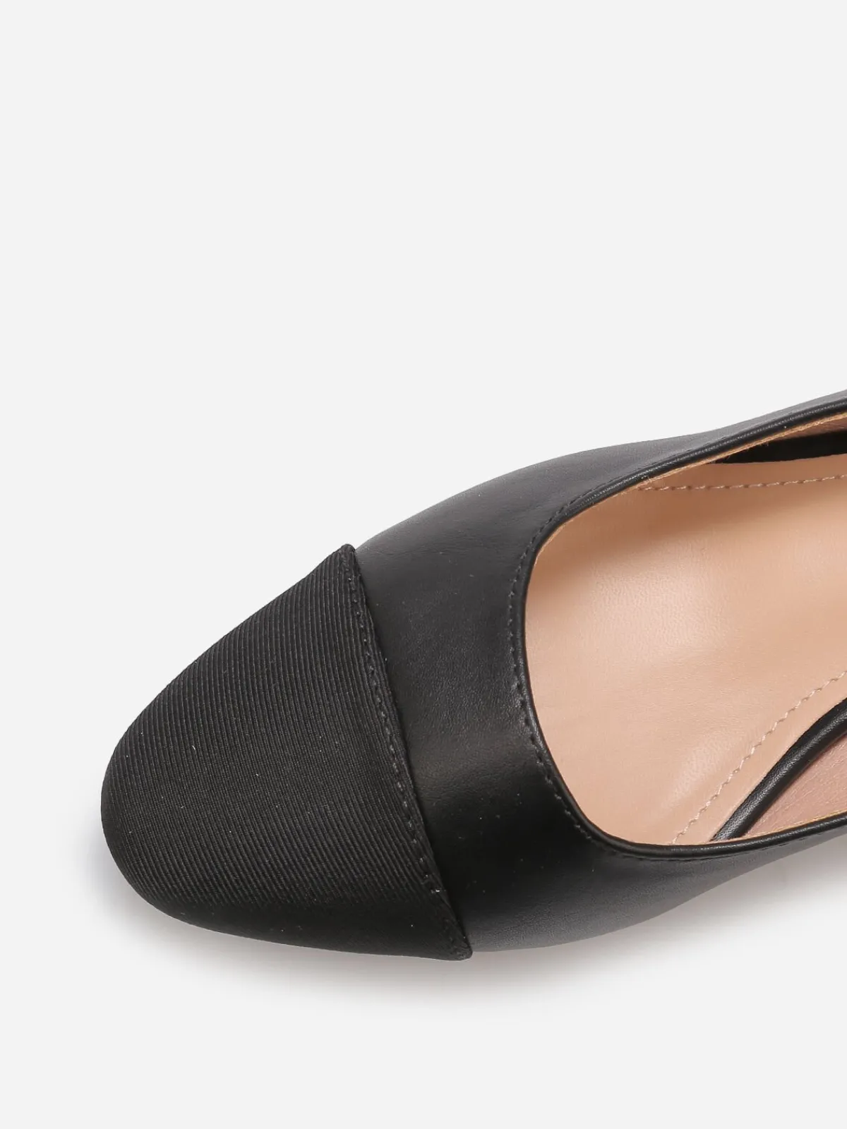 Best La Modeuse Escarpins avec bout en tissu Noir
