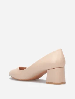 Hot La Modeuse Escarpins basiques à talon carré Nude