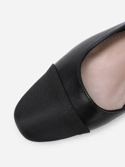Hot La Modeuse Escarpins bi-matières à brides Noir