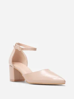 Clearance La Modeuse Escarpins en simili à bride Beige