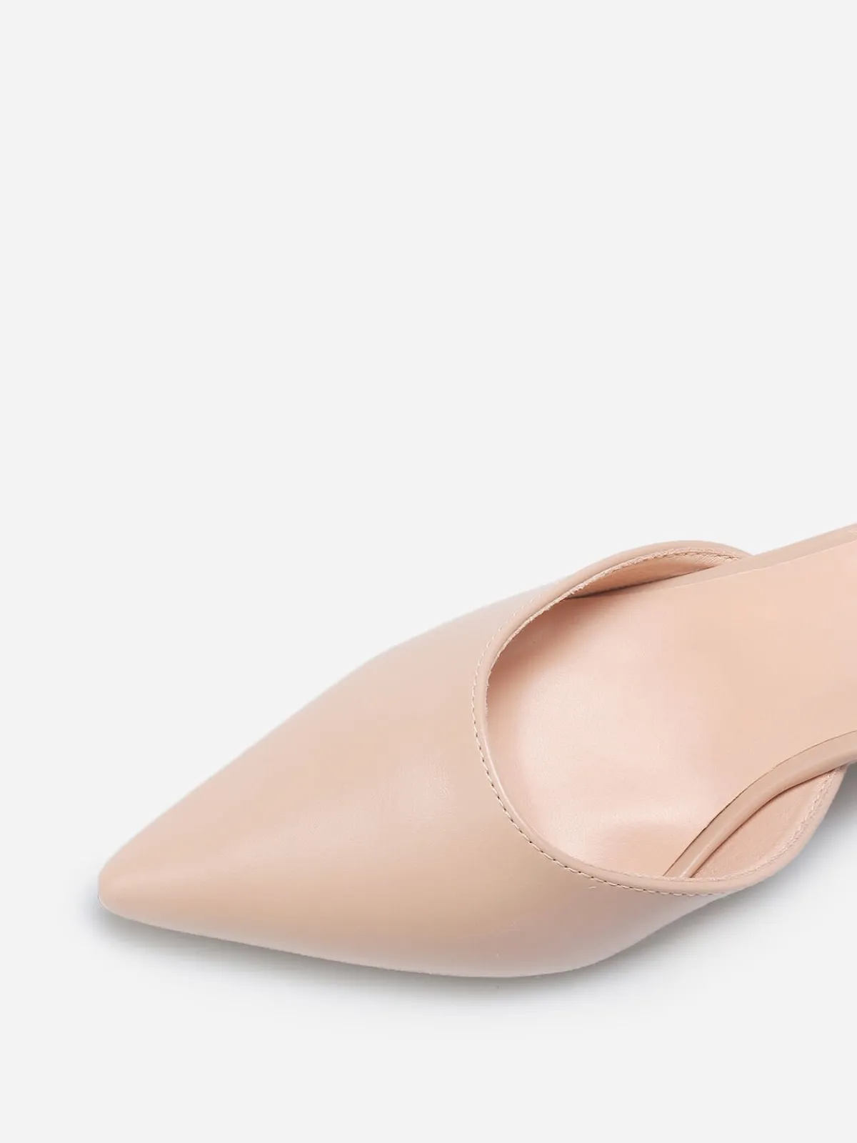 Clearance La Modeuse Escarpins en simili à bride Beige