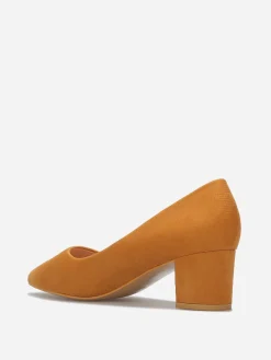 Outlet La Modeuse Escarpins en suédine à bout pointu Camel