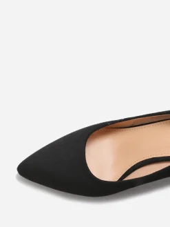 Best La Modeuse Escarpins en suédine et talon carré Noir