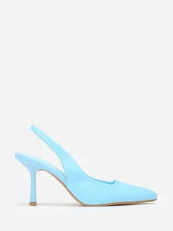 La Modeuse Escarpins ouverts pointus à talon fin Bleu