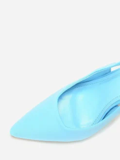 La Modeuse Escarpins ouverts pointus à talon fin Bleu