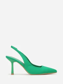 Outlet La Modeuse Escarpins ous pointus à talon fin Vert