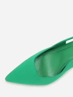 Outlet La Modeuse Escarpins ous pointus à talon fin Vert
