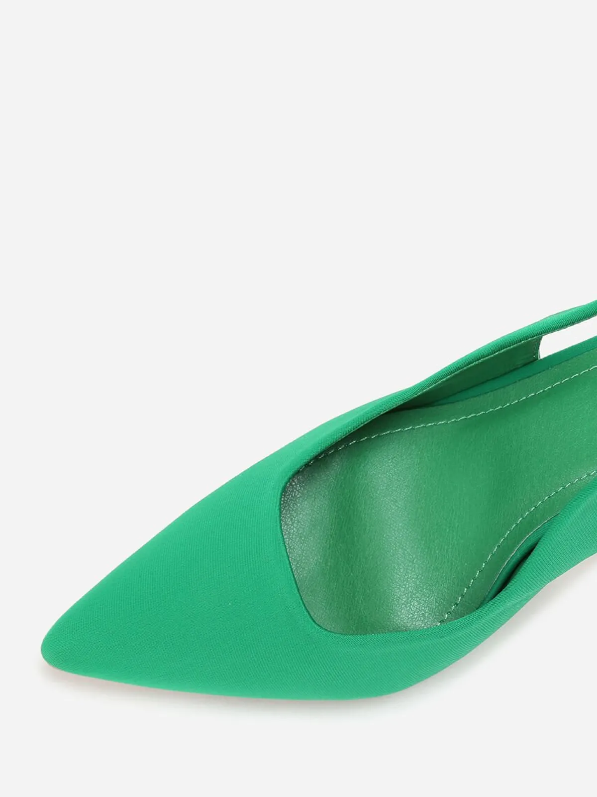 Outlet La Modeuse Escarpins ous pointus à talon fin Vert