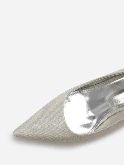 Online La Modeuse Escarpins pailletés à talon aiguille Argenté