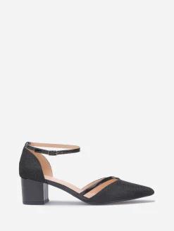 Hot La Modeuse Escarpins pailletés et vernis grandes tailles Noir