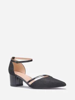 Hot La Modeuse Escarpins pailletés et vernis grandes tailles Noir