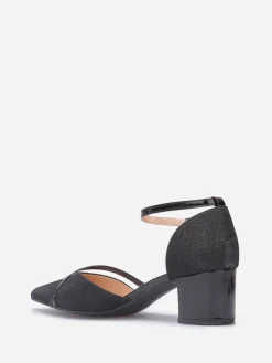 Hot La Modeuse Escarpins pailletés et vernis grandes tailles Noir