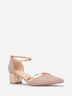 Outlet La Modeuse Escarpins pailletés et vernis grandes tailles Dorérose