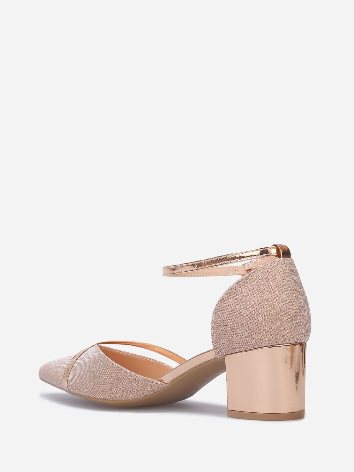 Outlet La Modeuse Escarpins pailletés et vernis grandes tailles Dorérose