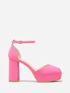 New La Modeuse Escarpins peep toes à plateforme Fuchsia