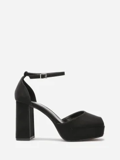 New La Modeuse Escarpins peep toes à plateforme Noir