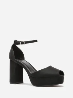 New La Modeuse Escarpins peep toes à plateforme Noir