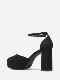 New La Modeuse Escarpins peep toes à plateforme Noir