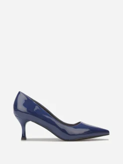 New La Modeuse Escarpins pointus à petit talon Bleu