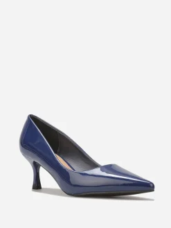 New La Modeuse Escarpins pointus à petit talon Bleu