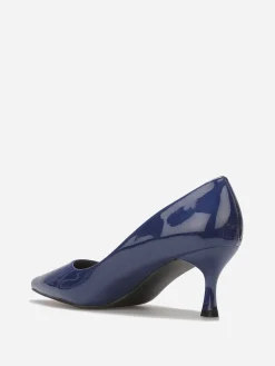 New La Modeuse Escarpins pointus à petit talon Bleu