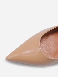 Online La Modeuse Escarpins pointus à petit talon Taupe