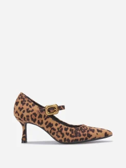 Hot La Modeuse Escarpins pointus à petit talon et motif Léopard