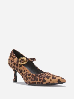 Hot La Modeuse Escarpins pointus à petit talon et motif Léopard