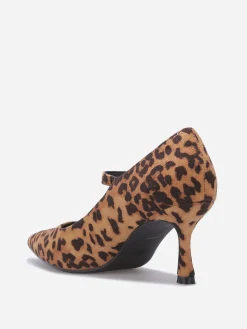 Hot La Modeuse Escarpins pointus à petit talon et motif Léopard