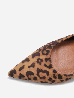 Hot La Modeuse Escarpins pointus à petit talon et motif Léopard