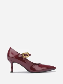New La Modeuse Escarpins pointus à petit talon Bordeaux
