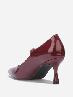 New La Modeuse Escarpins pointus à petit talon Bordeaux