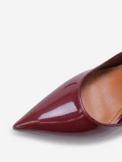 New La Modeuse Escarpins pointus à petit talon Bordeaux