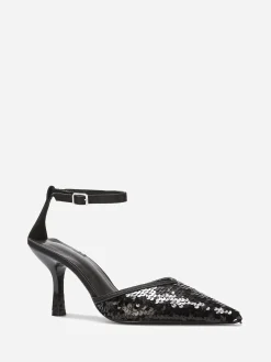 Best La Modeuse Escarpins pointus à sequins Noir
