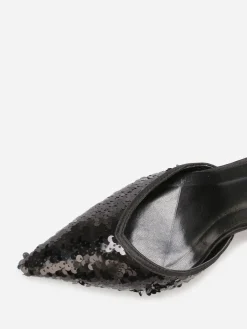 Best La Modeuse Escarpins pointus à sequins Noir