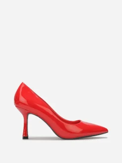 Online La Modeuse Escarpins pointus à talon bobine Rouge