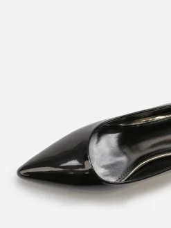 La Modeuse Escarpins pointus à talon bobine Noir