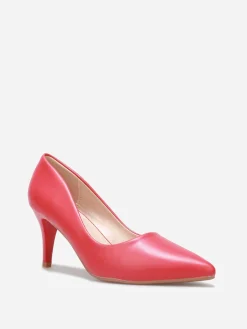 New La Modeuse Escarpins pointus à talon fin Rouge